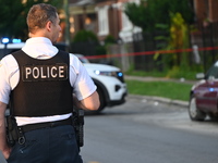 A 43-year-old male is being shot multiple times and is in critical condition in Chicago, Illinois, United States, on June 17, 2024. At appro...