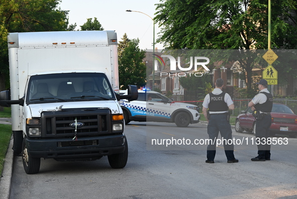 A 43-year-old male is being shot multiple times and is in critical condition in Chicago, Illinois, United States, on June 17, 2024. At appro...