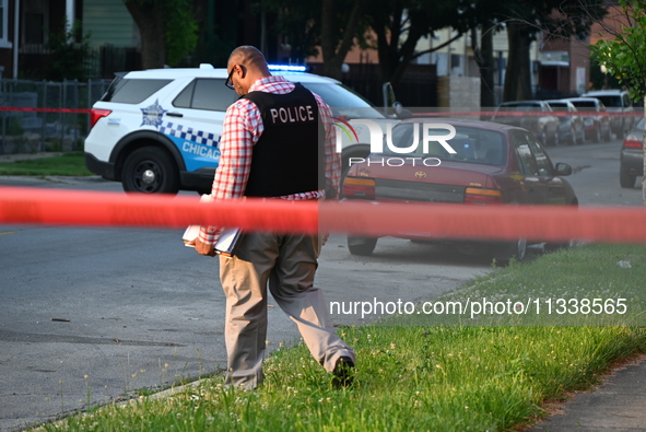 A 43-year-old male is being shot multiple times and is in critical condition in Chicago, Illinois, United States, on June 17, 2024. At appro...