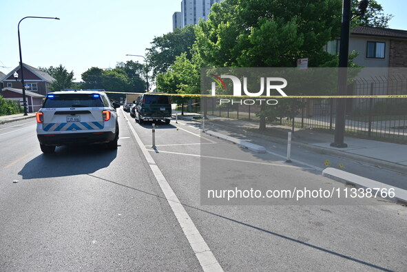 A 24-year-old male is being wounded in a shooting in Chicago, Illinois, United States, on June 17, 2024. At approximately 7:11 a.m., at 2135...