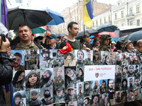 Activists in military uniforms are partaking in the Equality March organized by KyivPride NGO for the first time since the 2022 Russian inva...