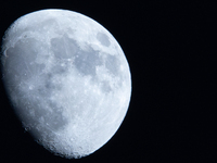 The waxing gibbous moon is seen in Lecce, Italy, on June 17, 2024.  (