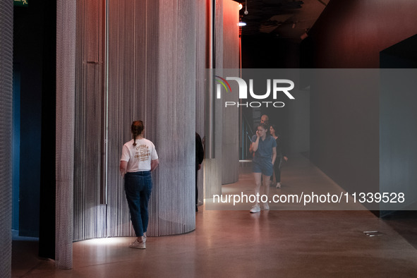 Locals and tourists are visiting the Jewish museum in Berlin, Germany, on June 17, 2024. 