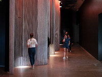 Locals and tourists are visiting the Jewish museum in Berlin, Germany, on June 17, 2024. (