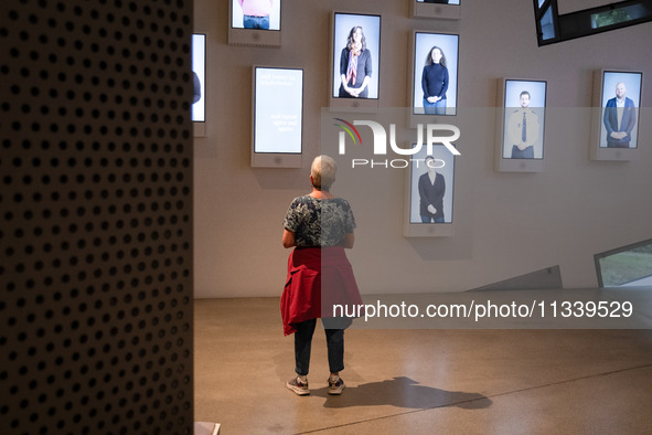 Locals and tourists are visiting the Jewish museum in Berlin, Germany, on June 17, 2024. 