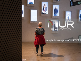 Locals and tourists are visiting the Jewish museum in Berlin, Germany, on June 17, 2024. (