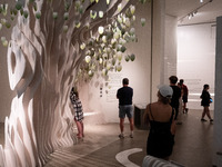 Locals and tourists are visiting the Jewish museum in Berlin, Germany, on June 17, 2024. (