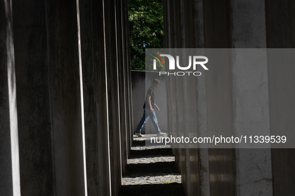 Locals and tourists are visiting the Jewish museum in Berlin, Germany, on June 17, 2024. 