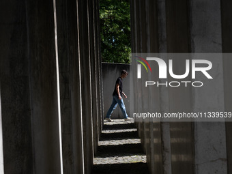 Locals and tourists are visiting the Jewish museum in Berlin, Germany, on June 17, 2024. (