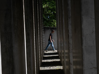 Locals and tourists are visiting the Jewish museum in Berlin, Germany, on June 17, 2024. (