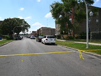 Crime scene tape is blocking the scene. Two people are being shot on W. Maple Street in Chicago, Illinois, United States, on June 17, 2024....