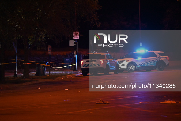 Three people are being shot on S. Lake Shore Drive in Chicago, Illinois, United States, on June 17, 2024. At approximately 10:02 p.m., Monda...