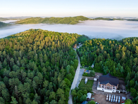 An aerial photo is showing the scenery of Wuying National Forest Park in Yichun, China, on June 18, 2024. (