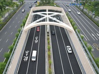 Vehicles are passing through the Wenyi West Road tunnel in Hangzhou, China, on June 18, 2024. (