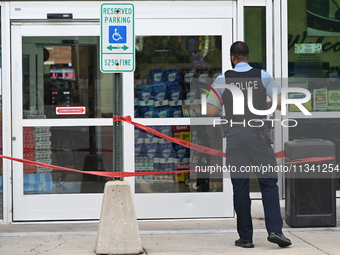 A 48-year-old male is walking into a Jewel Osco for help after being shot in an alley in Chicago, Illinois, United States, on June 18, 2024....