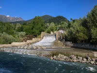 A general view is showing Barwalla waterfall in Kangan, about 70kms from Srinagar, on June 18, 2024. (