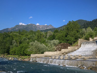 A general view is showing Barwalla waterfall in Kangan, about 70kms from Srinagar, on June 18, 2024. (