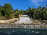 A general view is showing Barwalla waterfall in Kangan, about 70kms from Srinagar, on June 18, 2024. (