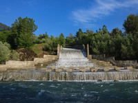 A general view is showing Barwalla waterfall in Kangan, about 70kms from Srinagar, on June 18, 2024. (