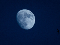 The Waxing Gibbous Moon (Illumination: 87%) is seen in Lecce, Italy, on June 17, 2024. (