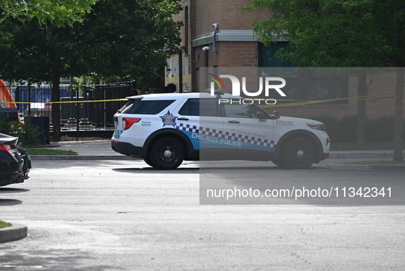 Chicago police are investigating the crime scene where a 7-year-old boy is being shot and killed on the 2200 block of West Jackson Boulevard...