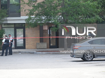 Chicago police are investigating the crime scene where a 7-year-old boy is being shot and killed on the 2200 block of West Jackson Boulevard...