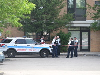 Chicago police are investigating the crime scene where a 7-year-old boy is being shot and killed on the 2200 block of West Jackson Boulevard...