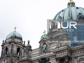 Tourists are visiting Berlin Cathedral in Berlin, Germany, on June 19, 2024. (