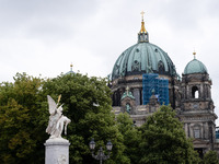 Tourists are visiting Berlin Cathedral in Berlin, Germany, on June 19, 2024. (