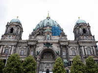 Tourists are visiting Berlin Cathedral in Berlin, Germany, on June 19, 2024. (