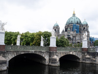 Tourists are visiting Berlin Cathedral in Berlin, Germany, on June 19, 2024. (