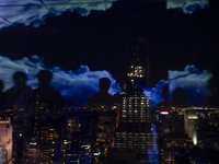 Sky reflections are appearing at Summit One Vanderbilt observation deck in New York, U.S., on June 18, 2024. The Summit One Vanderbilt is be...