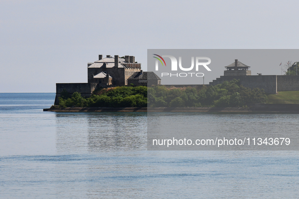 Old Fort Niagara in New York, USA, by Lake Ontario is being seen from Niagara-on-the-Lake, Ontario, Canada, on June 12, 2024. 