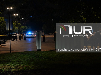 One female victim is dying and one female victim is getting injured in a shooting at a parking lot at 31st Street Beach in Chicago, Illinois...