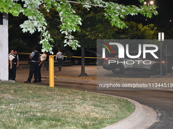 One female victim is dying and one female victim is getting injured in a shooting at a parking lot at 31st Street Beach in Chicago, Illinois...