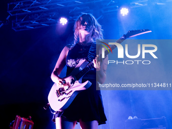 Meg Mills of Turnstile is performing live in concert at Circolo Magnolia in Milano, Italy, on June 19, 2024 (