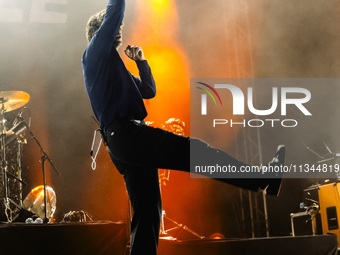 Brendan Yates of Turnstile is performing live in concert at Circolo Magnolia in Milano, Italy, on June 19, 2024 (