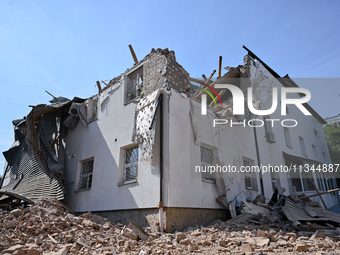 An administrative building of the State Research Control Institute of Veterinary Medicinal Products and Feed Additives is being damaged by a...