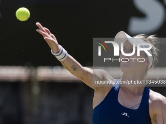 Marketa Vondrousova is participating in the ecotrans Ladies Open, WTA 500 tournament in Berlin, Germany, on June 20, 2024. (