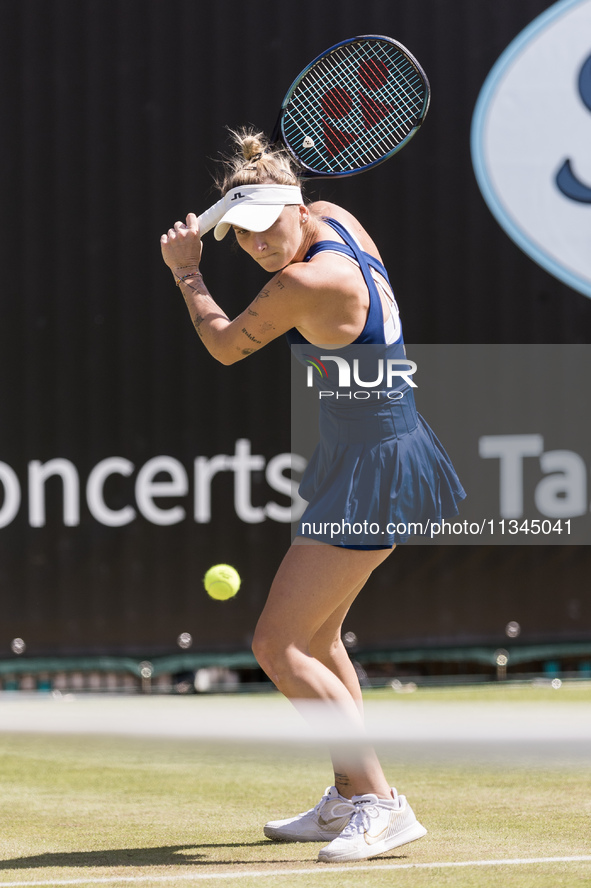 Marketa Vondrousova is participating in the ecotrans Ladies Open, WTA 500 tournament in Berlin, Germany, on June 20, 2024. 