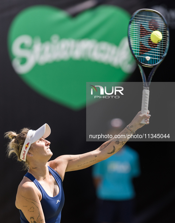 Marketa Vondrousova is participating in the ecotrans Ladies Open, WTA 500 tournament in Berlin, Germany, on June 20, 2024. 