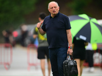 Frederic Vasseur of Scuderia Ferrari is arriving into the paddock during Thursday media day of the Spanish GP, the 10th round of the Formula...