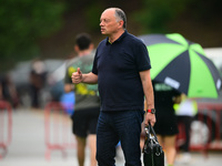 Frederic Vasseur of Scuderia Ferrari is arriving into the paddock during Thursday media day of the Spanish GP, the 10th round of the Formula...