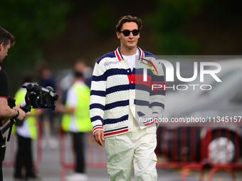 George Russell of Mercedes-AMG Petronas is arriving into the paddock during Thursday media day of the Spanish GP, the 10th round of the Form...