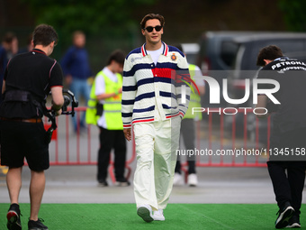 George Russell of Mercedes-AMG Petronas is arriving into the paddock during Thursday media day of the Spanish GP, the 10th round of the Form...