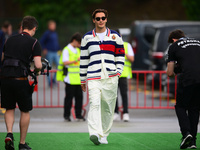 George Russell of Mercedes-AMG Petronas is arriving into the paddock during Thursday media day of the Spanish GP, the 10th round of the Form...