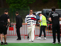 George Russell of Mercedes-AMG Petronas is arriving into the paddock during Thursday media day of the Spanish GP, the 10th round of the Form...