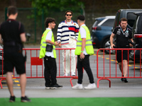 George Russell of Mercedes-AMG Petronas is arriving into the paddock during Thursday media day of the Spanish GP, the 10th round of the Form...