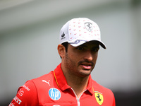 Carlos Sainz of Scuderia Ferrari is arriving into the paddock during Thursday media day of the Spanish GP, the 10th round of the Formula 1 W...