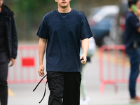 Guanyu Zhou of Stake F1 Team KICK Sauber is arriving into the paddock during Thursday media day of the Spanish GP, the 10th round of the For...